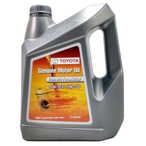 SSNCF5W304L Toyota SN CF 5W 30 Syncthetic Formulation Engine Oil 4