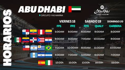 Horarios Para Ver El Gran Premio De Abu Dhabi De La F1