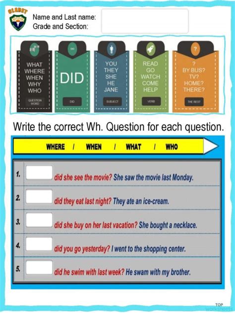 5th Grade Grammar 8 2 Pract Act Interactive Worksheet Topworksheets