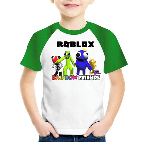 Camiseta Infantil Rainbow Friends Jogo Roblox Blue Elo