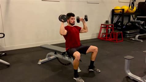 Seated Dumbbell Overhead Press Permafitness Exercise Demo Youtube