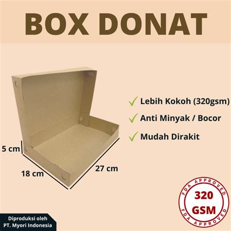 Jual Box Donat Isi Kraft Laminasi Uk X X Cm