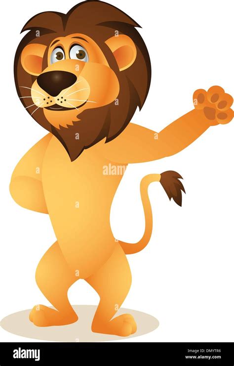 Funny Lion Cartoon Stock Vector Image Art Alamy