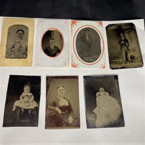 Antique Tintypes Late 1800s Early 1900s Daguerreotype Ambrotype Tintype