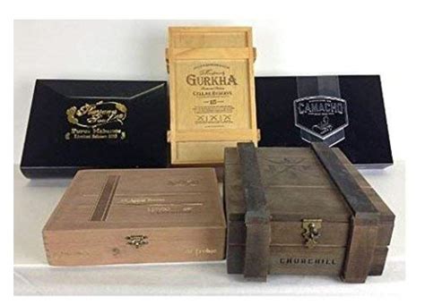 Premium Wooden Empty Cigar Boxes 5 Pack Health And Household