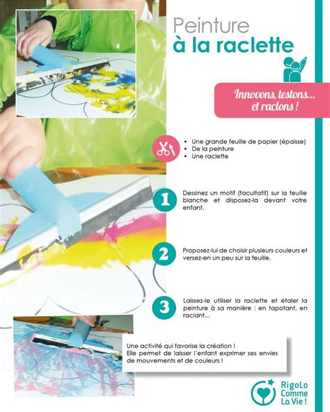 Peinture à la raclette Rigolo Comme La vie Activité manuelle pour