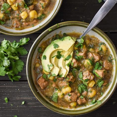 Healthy Pozole Verde Instant Pot Slow Cooker The Foodie And The Fix