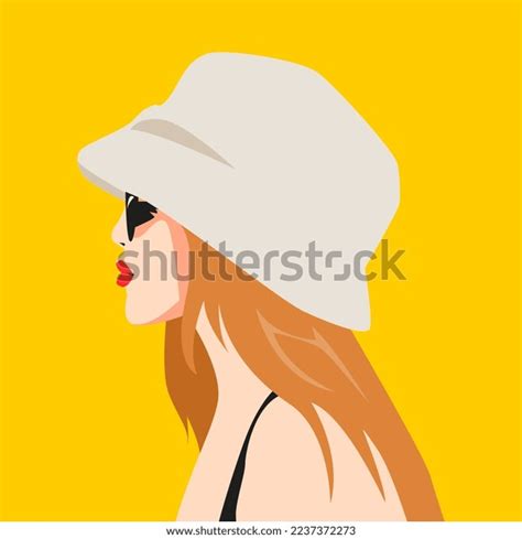 Portrait Beautiful Girl Face Side View Stock Vector (Royalty Free ...