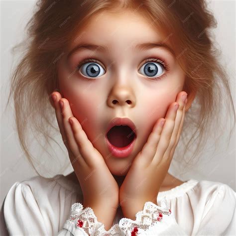 Premium Photo | The emotion of surprise on the childs face