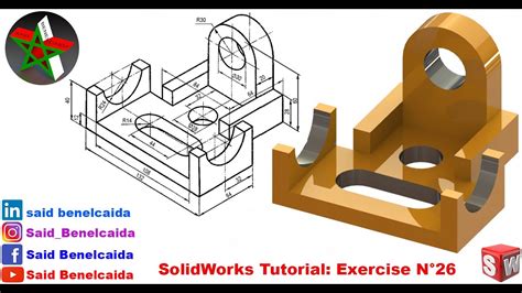 Solidworks Tutorial For Beginners Exercise 26 Youtube