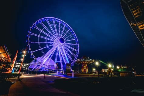 Hintergrundbilder Riesenrad Nacht Licht Attraktion 5184x3456