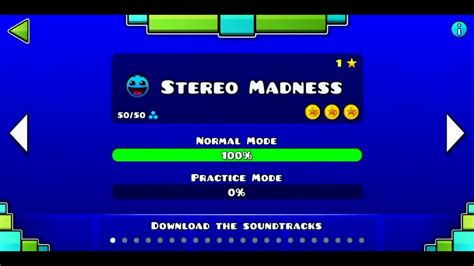 Stereo Madness 100% (3 Coins) |Geometry Dash - YouTube