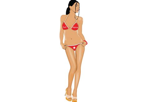 Free Woman In Bikini Vector Free Vector Art At Vecteezy