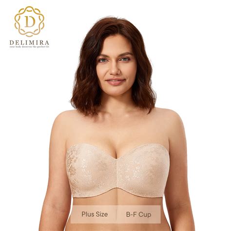 Delimira Women S Strapless Bra For Big Busted Minimizer Plus Size