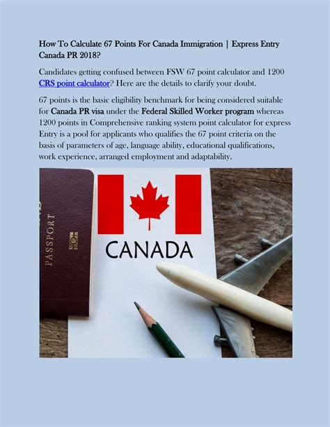 PPT How To Calculate 67 Points For Canada Immigration AP