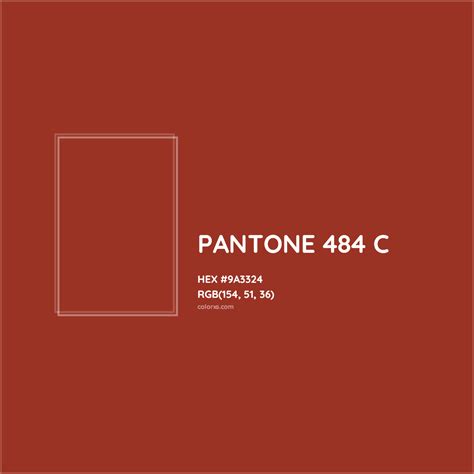 PANTONE 484 C Complementary or Opposite Color Name and Code (#9A3324 ...