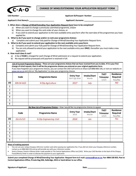 Manage Documents Using Our Form Typer For Cao Change Of Mind Request Form