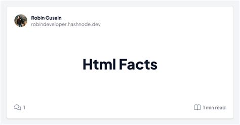 Html Facts