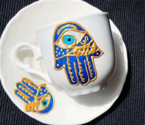 Evil Eye Coffee Cups Cup Handmade Stylish Turkish Coffee Etsy