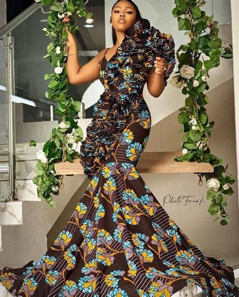 African Prom Dress African Mermaid Dress African Wedding Dress Ankara