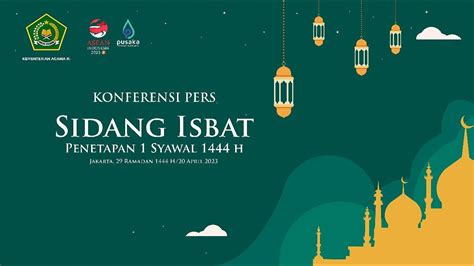 KONFERENSI PERS PENETAPAN 1 SYAWAL 1444 H YouTube