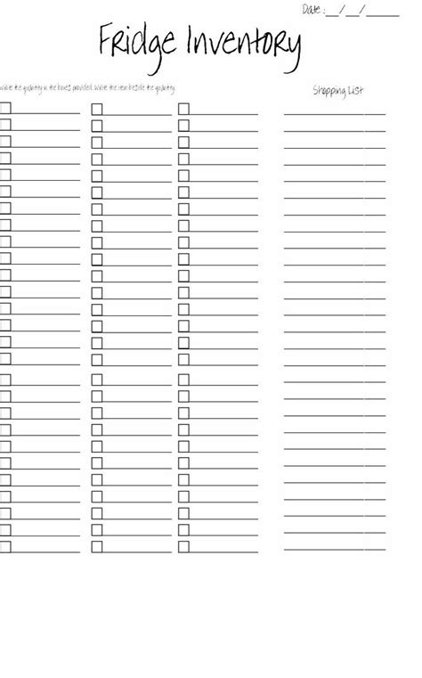 Pantry Inventory Pantry Inventory Printable Printable Planner Pages