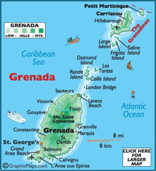 Grenada Map and Grenada Satellite Image