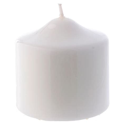 Pillar Candle Shiny Ceralacca 8x8 Cm White Online Sales On