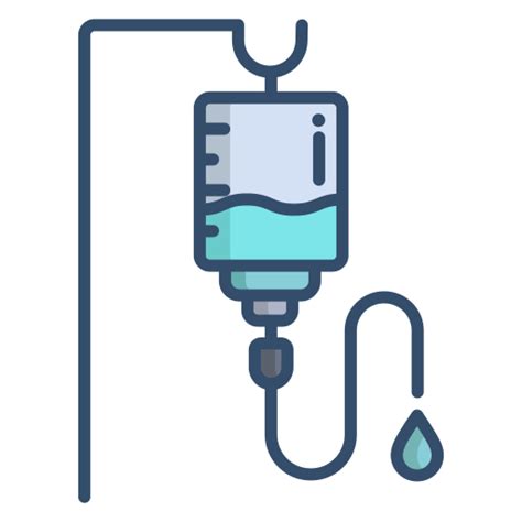 Intravenous Saline Drip Free Vector Icons