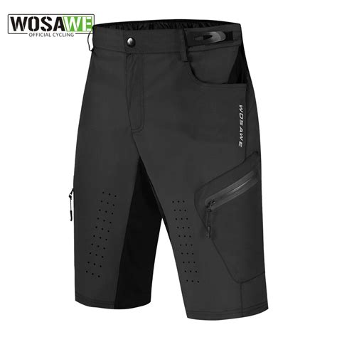 WOSAWE Men Cycling Shorts Loose Fit Bike Shorts Outdoor Sports Bicycle