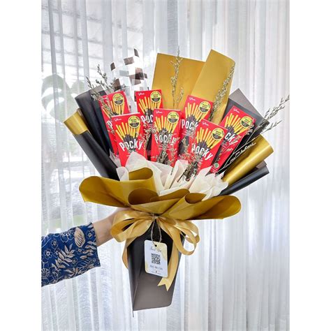 Jual Bouquet Pocky Buket Snack Birthday Gift Wisuda Kado Ulang