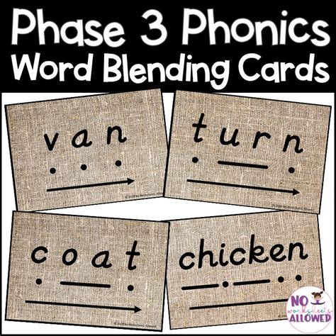 Phase Phonics Blending Cards Hessian Design Noworksheetsallowed