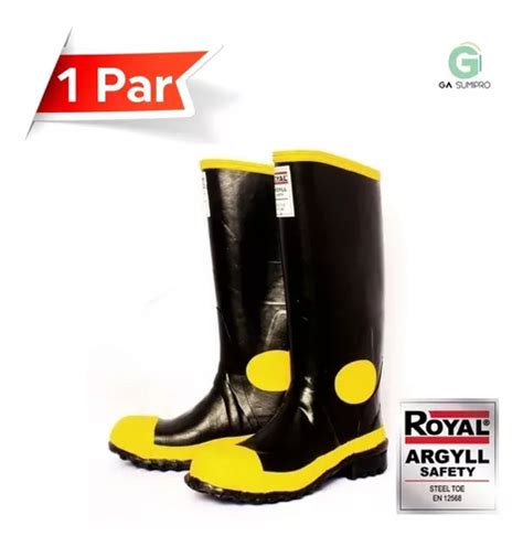 Botas Seguridad De Caucho Puntera Royal Argyll Safety Negra