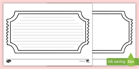 Theatre Ticket Writing Frame Hecho Por Educadores Twinkl