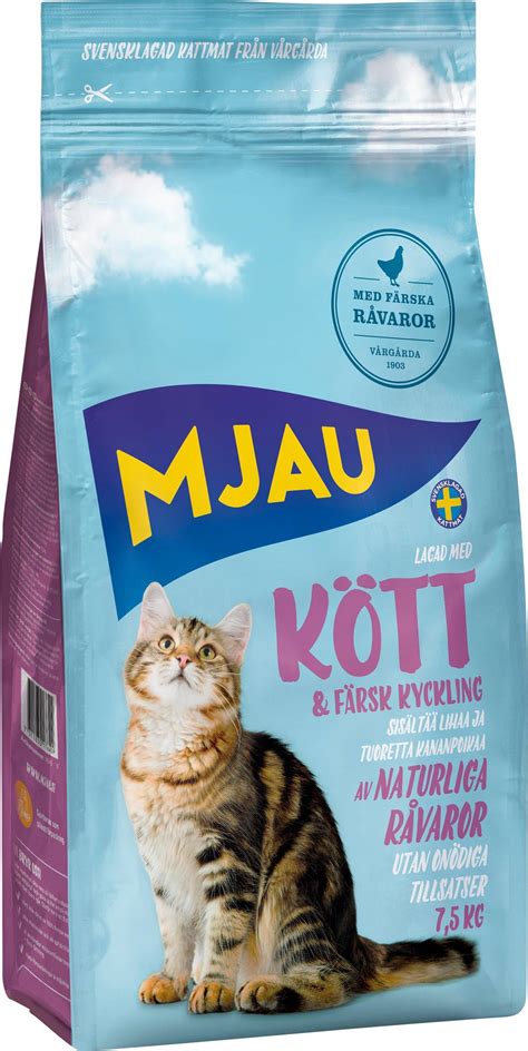 Mjau Meow Adult Meat & Chicken Cat Food 7.5kg • Pris