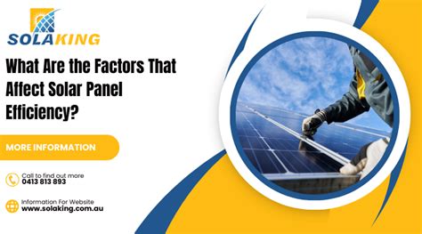 What Are The Factors That Affect Solar Panel Efficiency