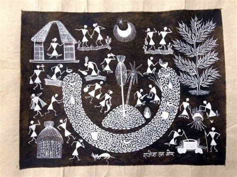 Warli Painting On Handmade Paper