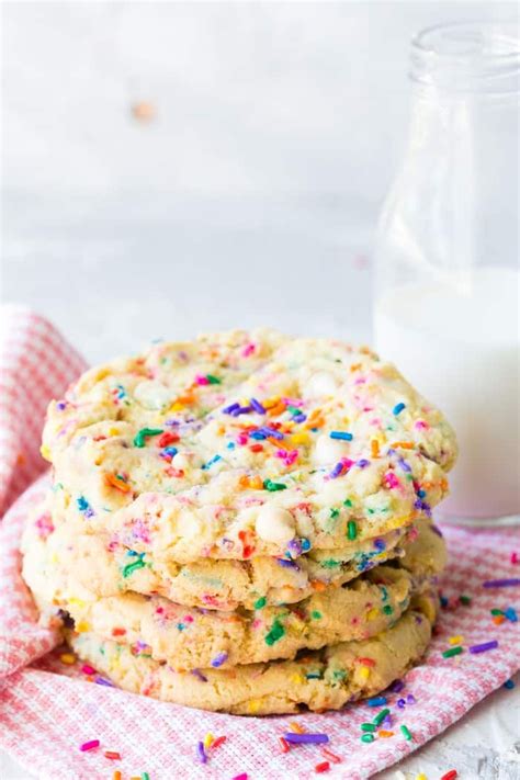 These Soft Baked Chewy Bakery Style Funfetti Cookies Are The Ultimate