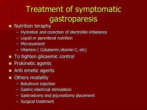 Diabetic gastroparesis