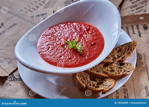 Sopa Do Gazpacho Do Tomate Tomates Imagem De Stock Imagem De