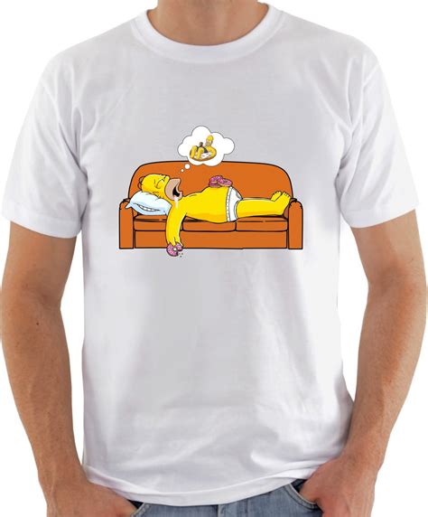 Camiseta Os Simpsons Homer Dormindo Elo Produtos Especiais