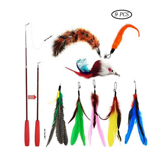 Buy Wholesale China Interactive Cat Feather Toys 2pcs Retractable Cat ...