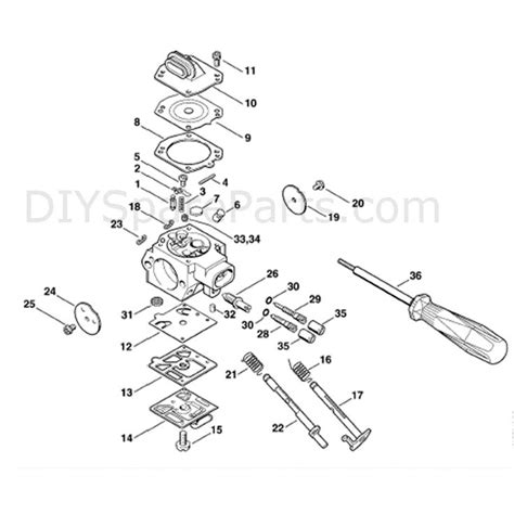 Stihl Ms Chainsaw Ms Parts Diagram Carb Hd B Hd B Only