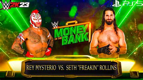 WWE 2K23 REY MYSTERIO VS SETH ROLLINS WWE CHAMPIONSHIP MATCH AT