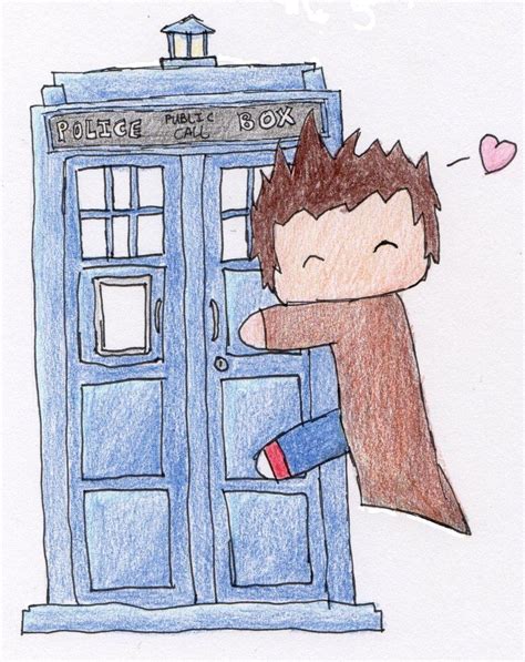 Tardis Gets Le Glomped By Random Smiley On Deviantart Tardis Drawing