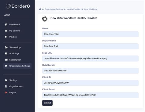 adding  okta workforce identity provider