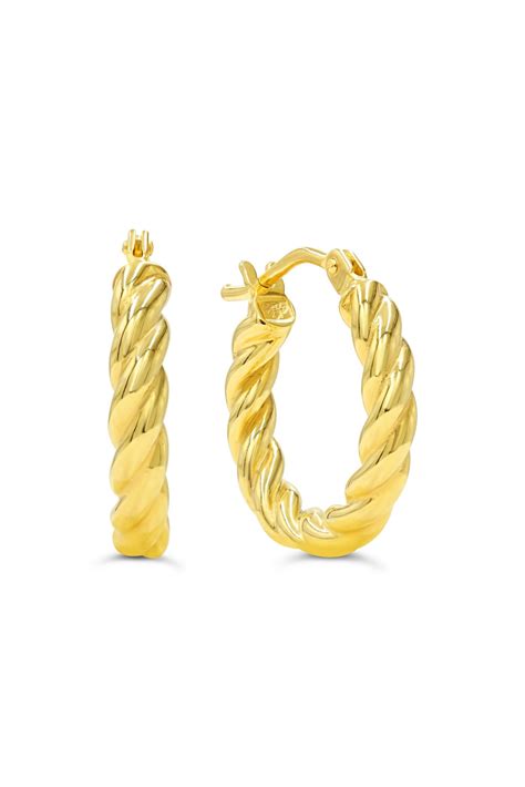 Twisted Hoop Earrings Minichiello Jewellers