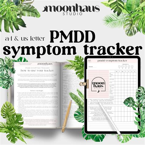 Pmdd Symptom Tracker Digital And Printable Womens Health Mental Health Pdf Etsy Uk