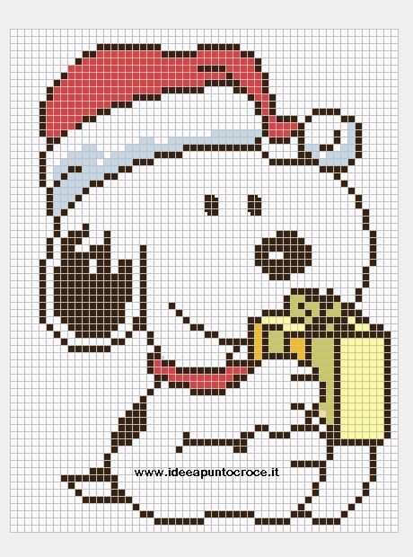 Snoopy Navidad Punto Croce Punto Croce Natalizio Motivi Punto Croce