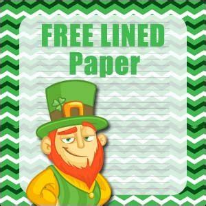 St Patrick S Day Stationery Free Printable Line Paper For Publishing